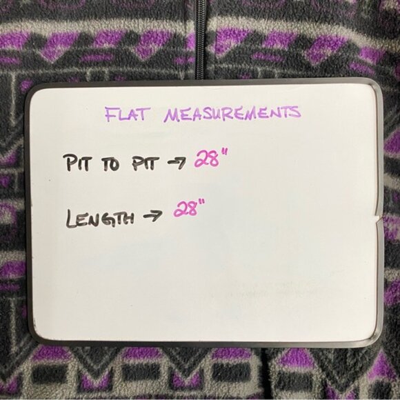 Vintage Rough Dress Purple Grey Geometric Print Half Zip Pullover Fleece XL - Picture 4 of 14